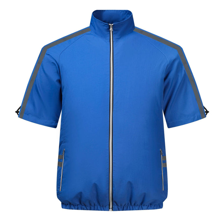 Unisex nan short-sleeve safety vest with reflective stripes and full-length zipper Mune Fashion