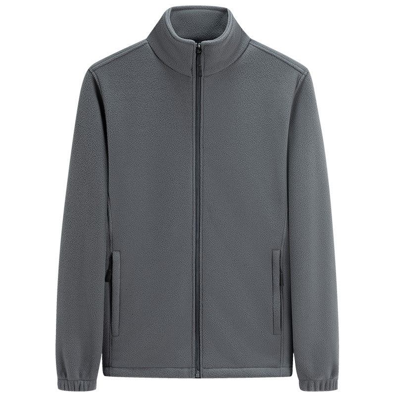 Unisex Lightweight Fleece Zip Jacket with Standing Collar, Elastic Cuffs & Clean Design Mune Fashion