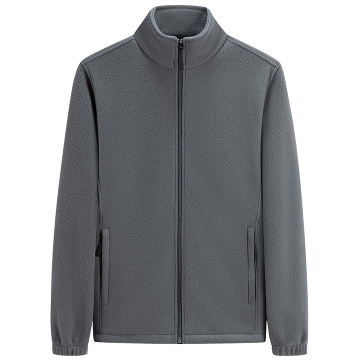 Unisex Lightweight Fleece Zip Jacket with Standing Collar, Elastic Cuffs & Clean Design Mune Fashion