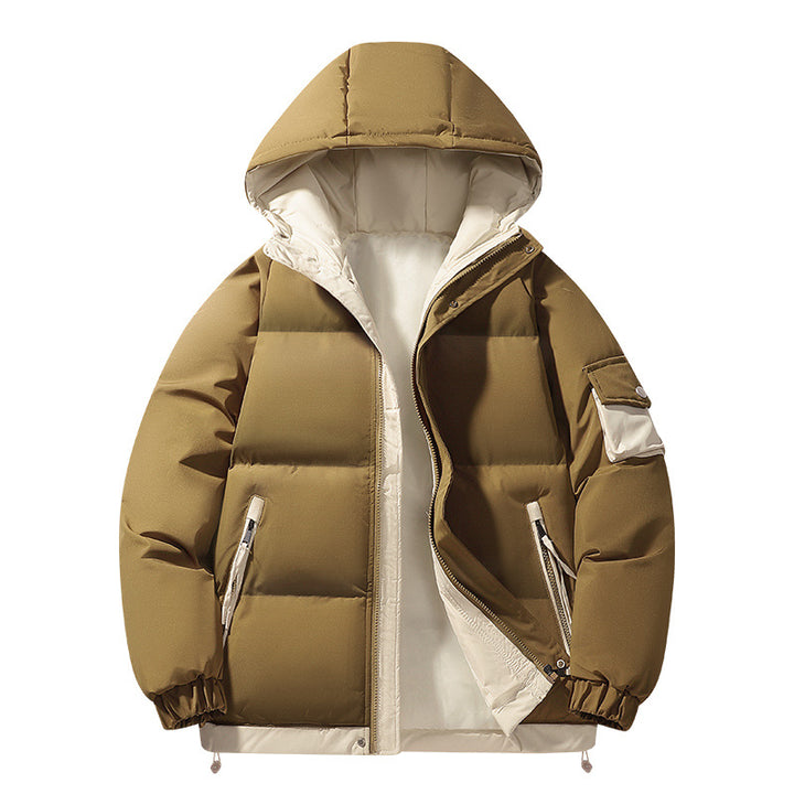 Men's urban padded anorak with hood, contrasting lining and multi pockets Mune Fashion