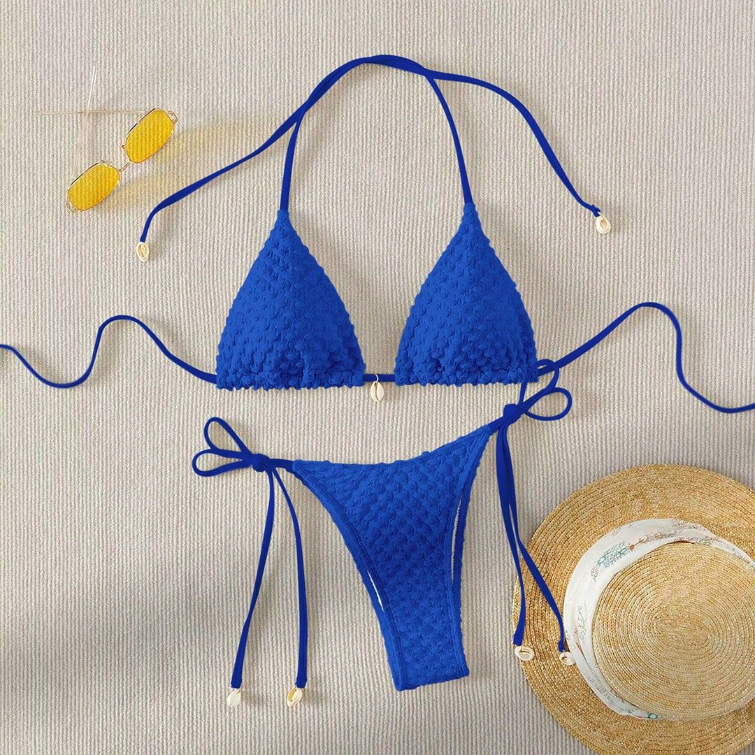 Women Triangle Bikini Top with Structured Texture Mune Fashion