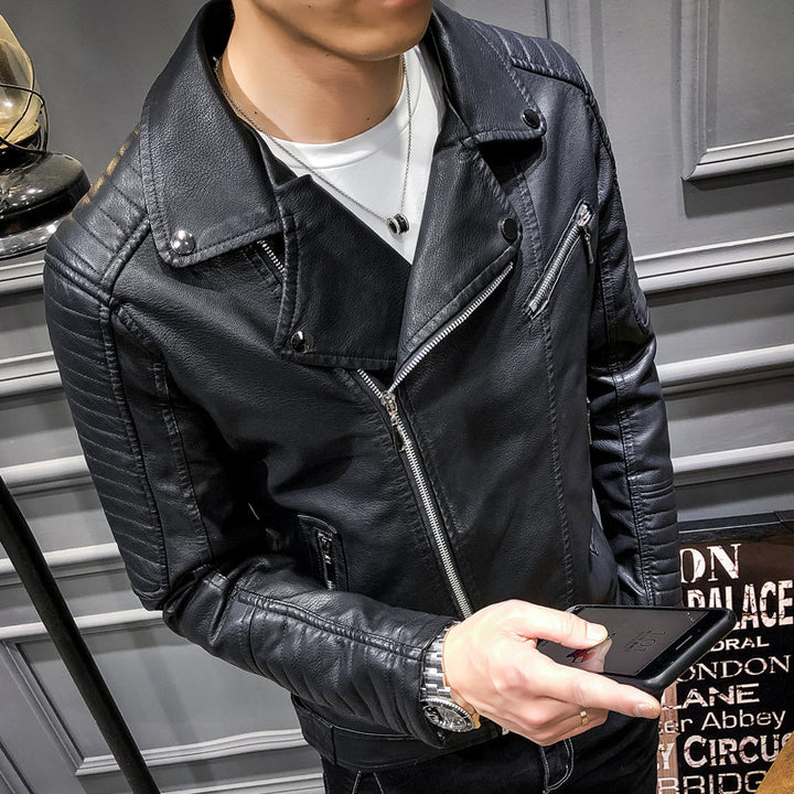 Men's Fashion Biker Jacket made of high-quality Faux Leather Mune Fashion