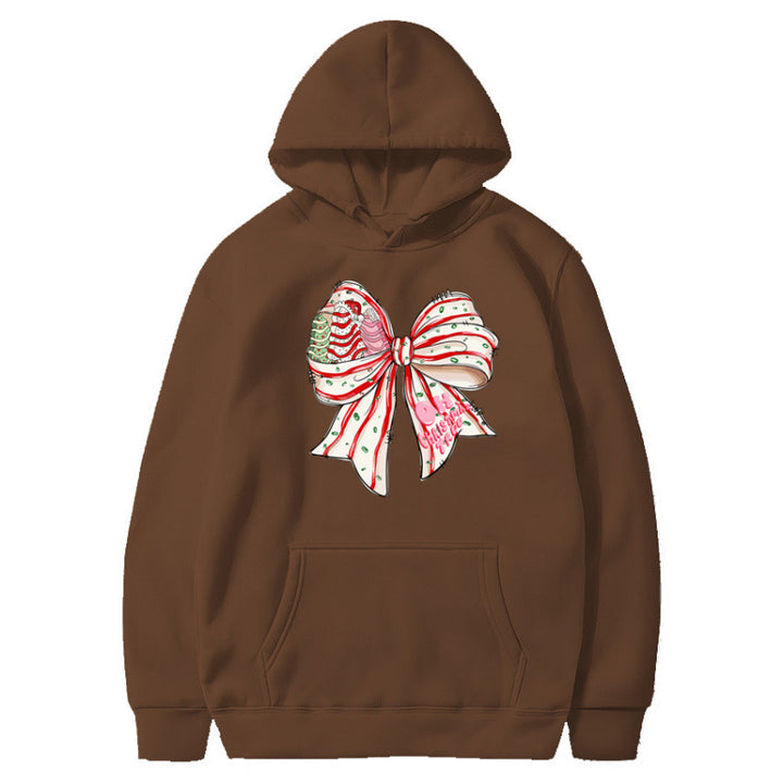 Women’s Hoodie with Festive Bow Design Mune Fashion