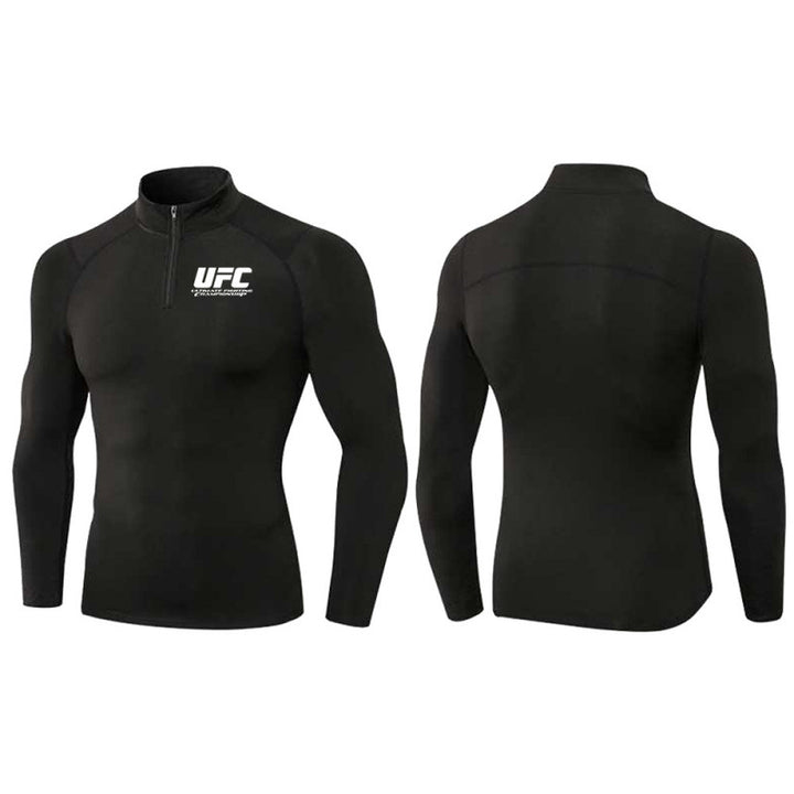 Men's tight-fitting compression shirt with short zipper and long sleeves Mune Fashion