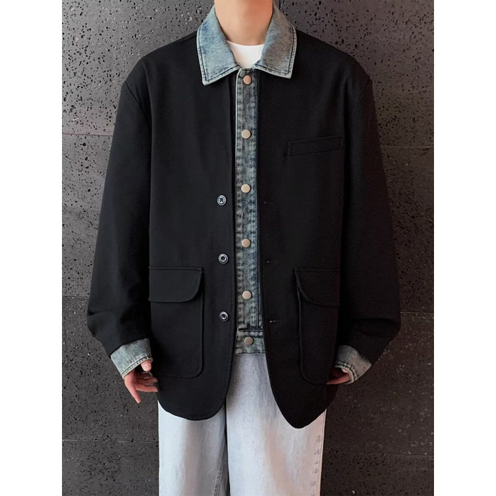 Men's Oversized Blazer Jacket with Flap Pockets Mune Fashion