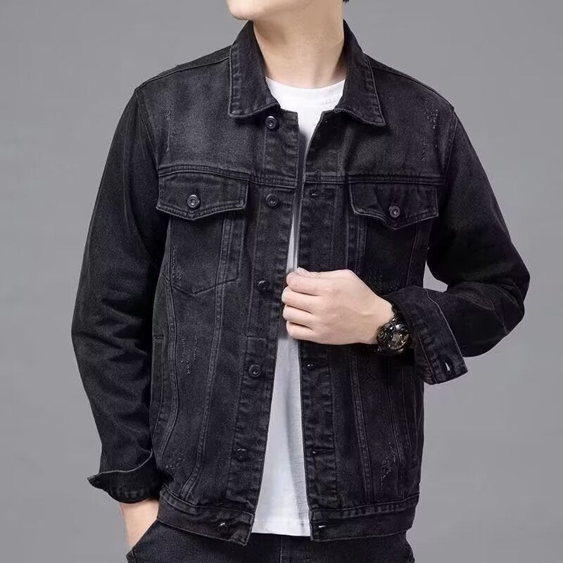 Men's Stylish Denim Jacket with Buttons Mune Fashion