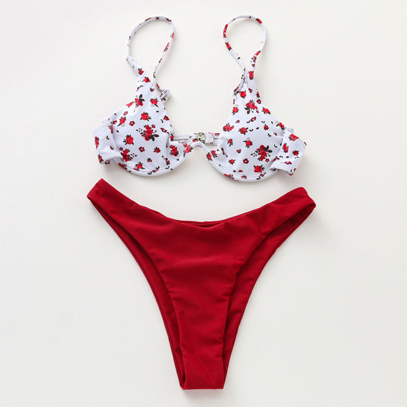 Women's cup bikini set with floral design Mune Fashion