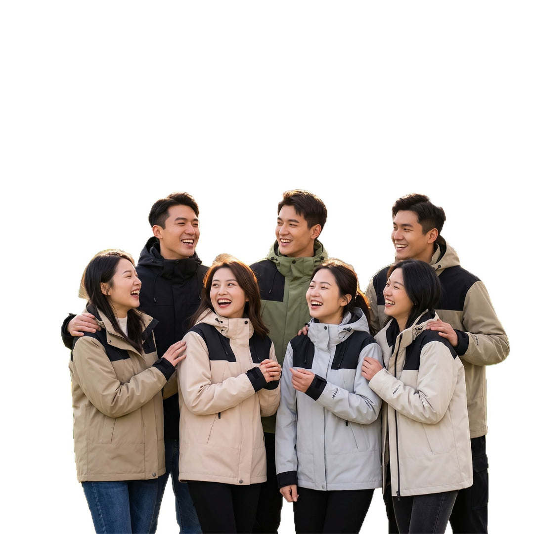 Men's Weatherproof Shell Parka with Adjustable Hood and Concealed Zippers Mune Fashion