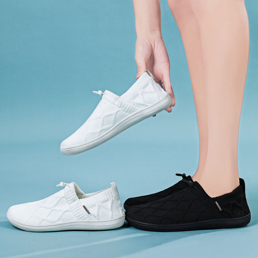 Women's knitted slip-on with elastic cuff and cord stopper Mune Fashion