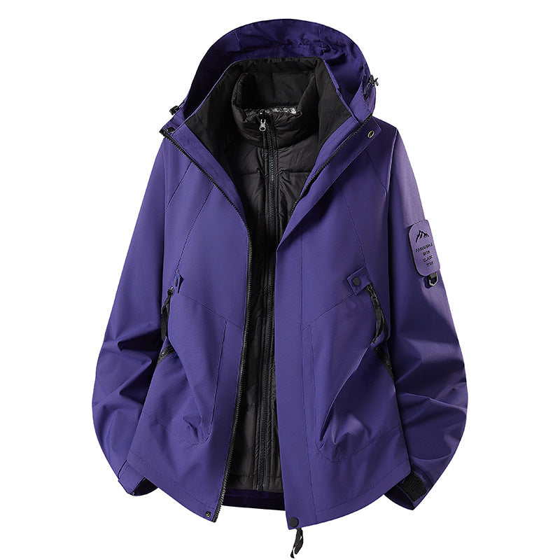 Men's Two-in-One Weather Protection Jacket with Removable Padded Vest and Adjustable Hood Mune Fashion
