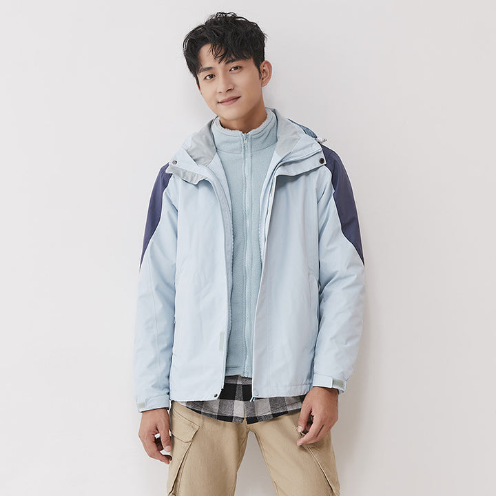Women double-layer outdoor jacket with removable fleece inner jacket and windproof membrane Mune Fashion