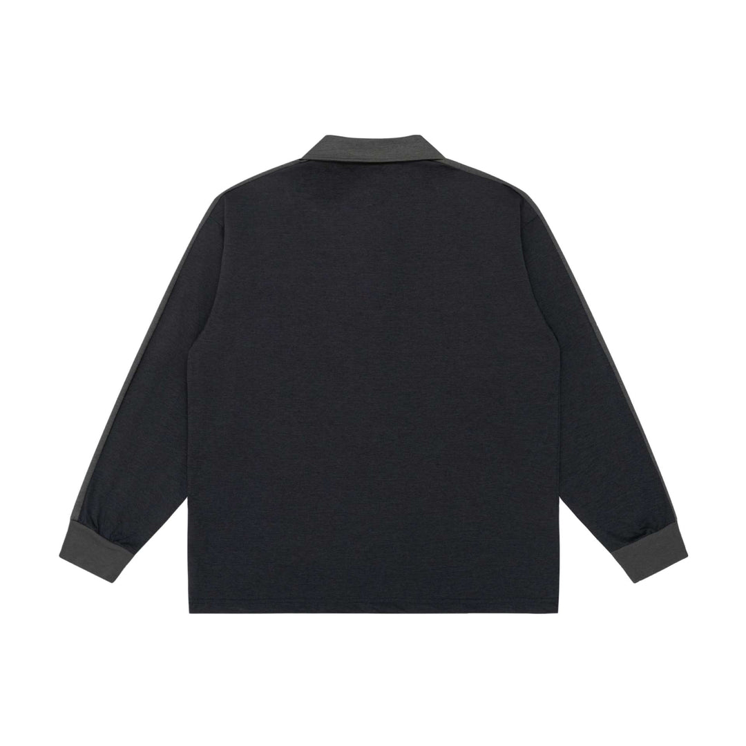 Unisex retro-inspired polo sweatshirt with raglan sleeves and half-button placket Mune Fashion