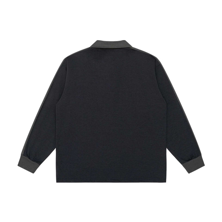 Unisex retro-inspired polo sweatshirt with raglan sleeves and half-button placket Mune Fashion