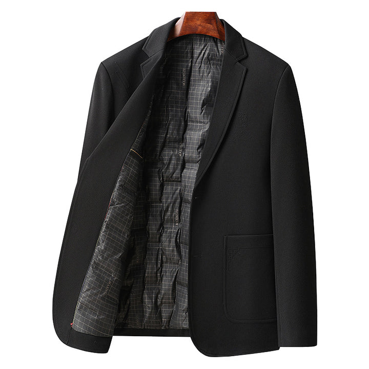 Men's Half-lined Blazer with Embroidered Graphics and Welt Pockets Mune Fashion
