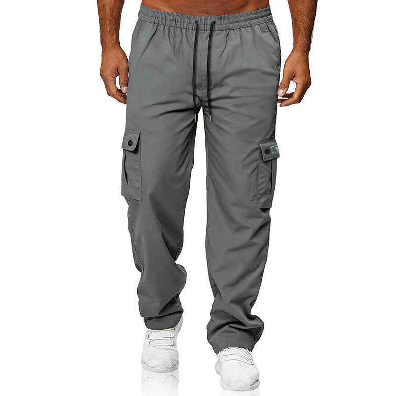 Men's cargo pants with elastic waistband, drawstring, and multifunctional pockets Mune Fashion