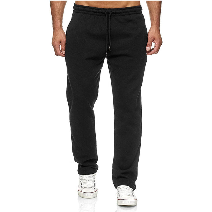 Men's straight-cut jogging pants with brushed fleece on the inside, high comfort waistband and drawstring Mune Fashion