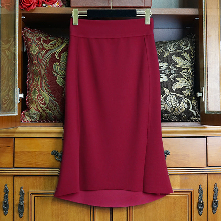 Women Elegant and figure-hugging Midi Skirt Mune Fashion