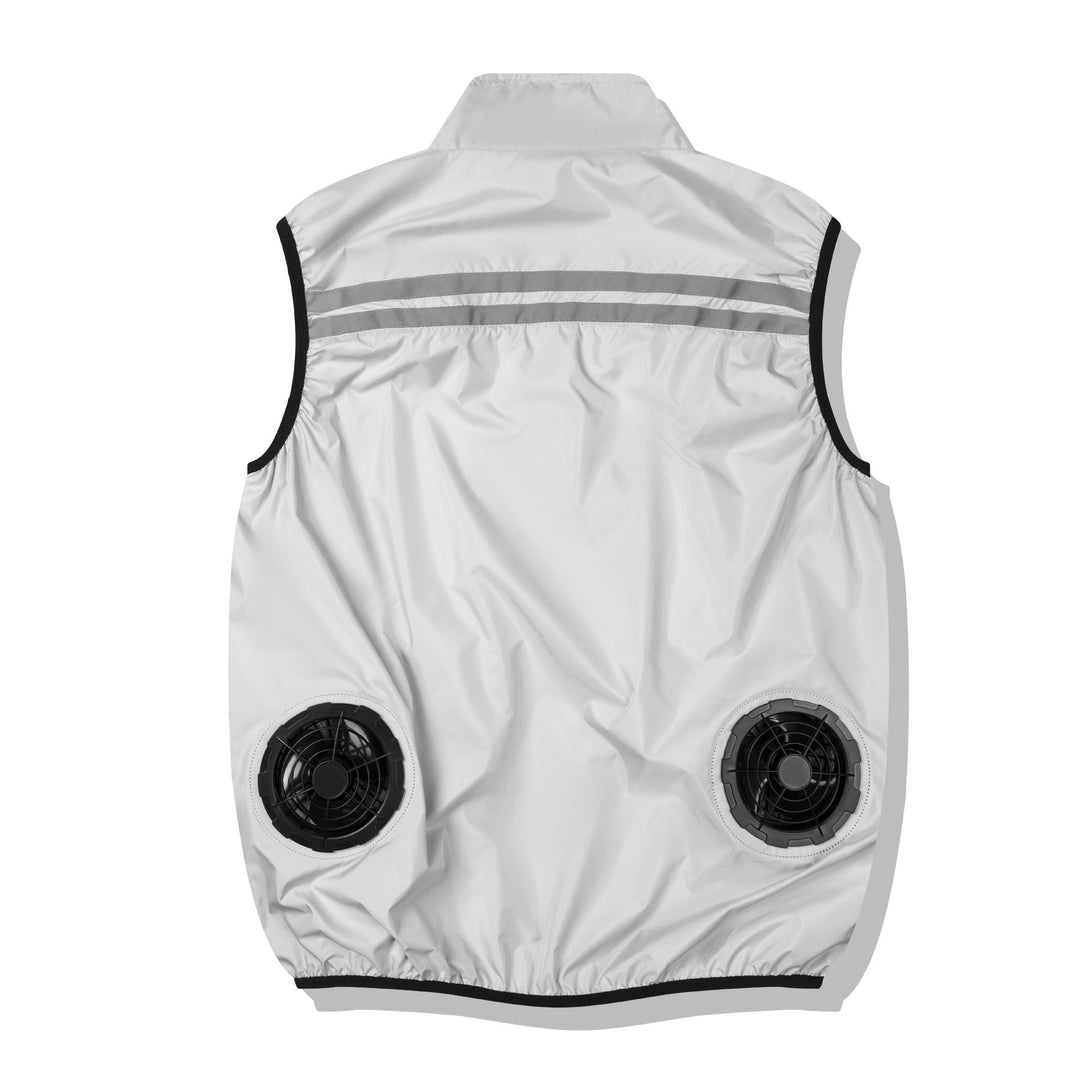 Unisex nan ultralight reflective wind vest with zipper Mune Fashion