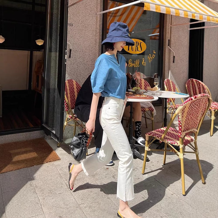 Women Fashionable and Casual Cotton Blouse Mune Fashion