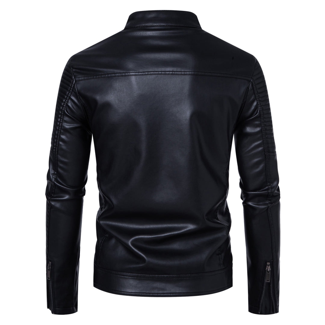 Men's Fashionable and Robust Leather Jacket Mune Fashion