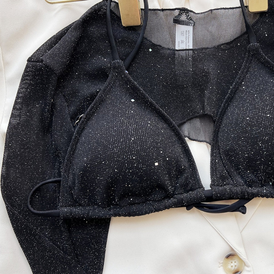 Ladies Glamorous Bikini with Transparent Top Mune Fashion