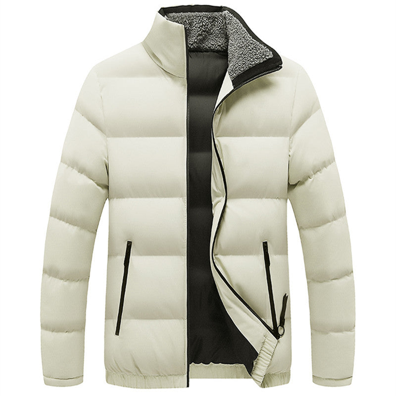 Men's Padded quilted jacket with Sherpa inner collar, windproof membrane and zip pockets Mune Fashion