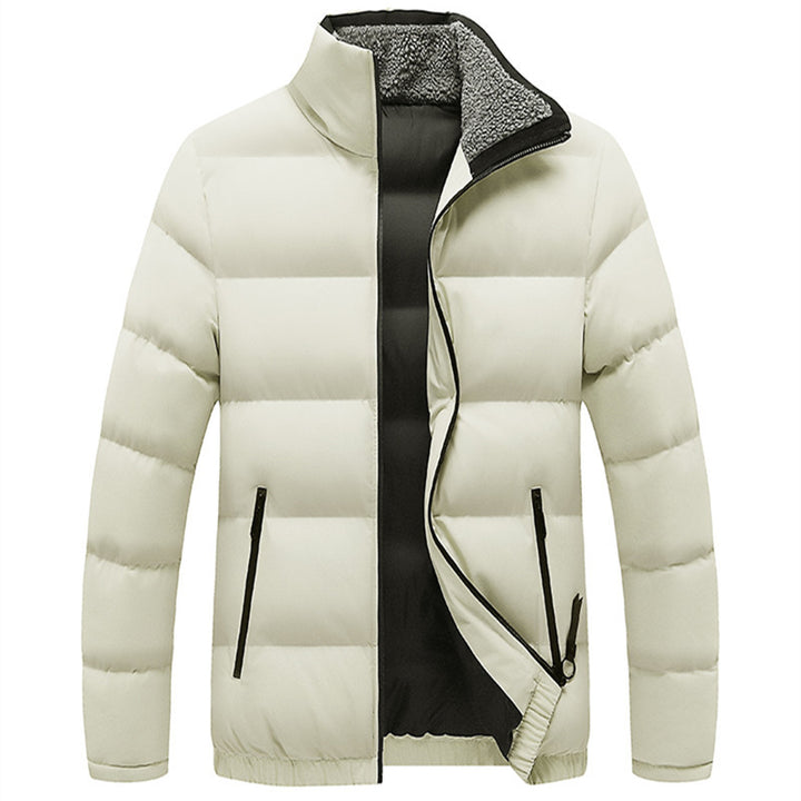 Men's Padded quilted jacket with Sherpa inner collar, windproof membrane and zip pockets Mune Fashion