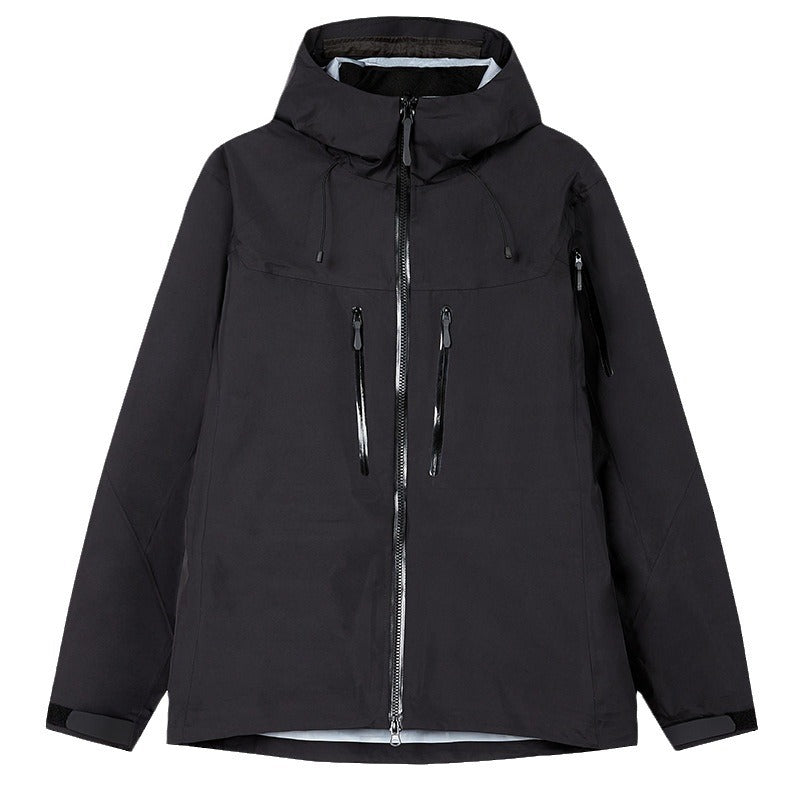 Men's Technical Waterproof Outdoor Jacket with Hood and Welded Zippers Mune Fashion