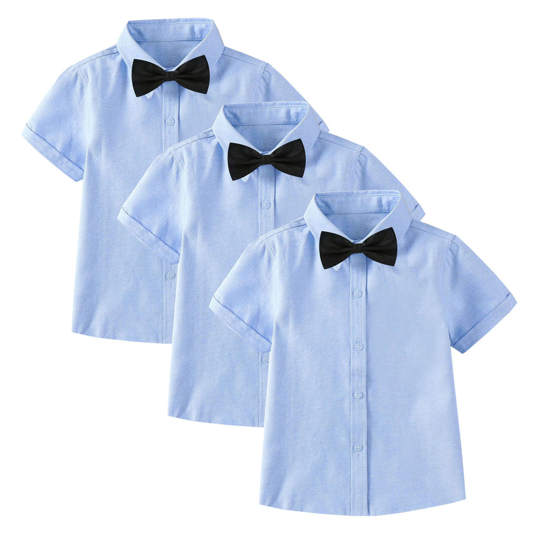 Boys Short Sleeve Shirt with Tie Mune Fashion