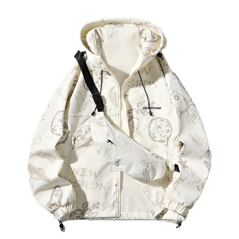 Men's sporty transitional jacket with graphic pattern Mune Fashion