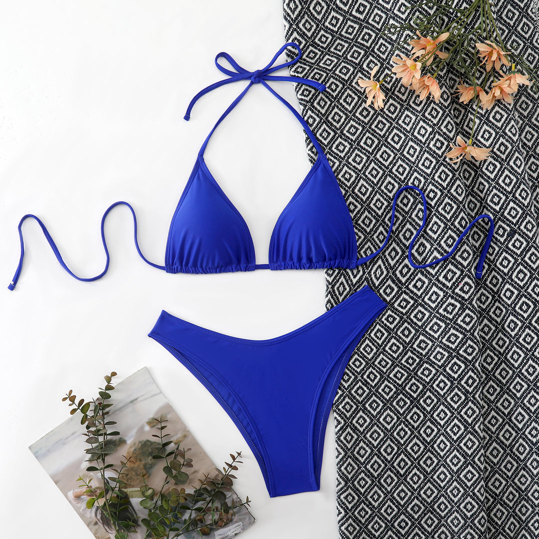Women's bikini set with adjustable triangle top and high-cut bottoms Mune Fashion