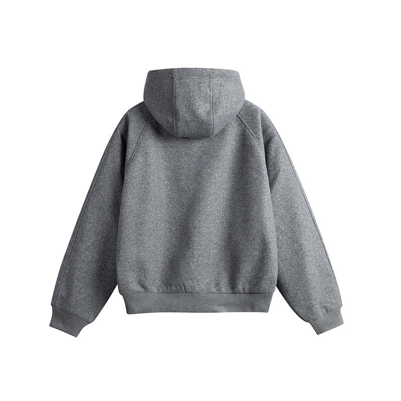 Unisex Oversize Hooded Sweatshirt made of Wool Blend with Zipper and Kangaroo Pockets Mune Fashion