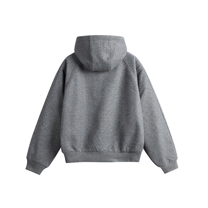 Unisex Oversize Hooded Sweatshirt made of Wool Blend with Zipper and Kangaroo Pockets Mune Fashion