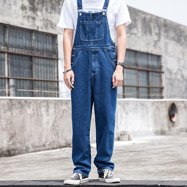 Men's Denim Overalls Loose