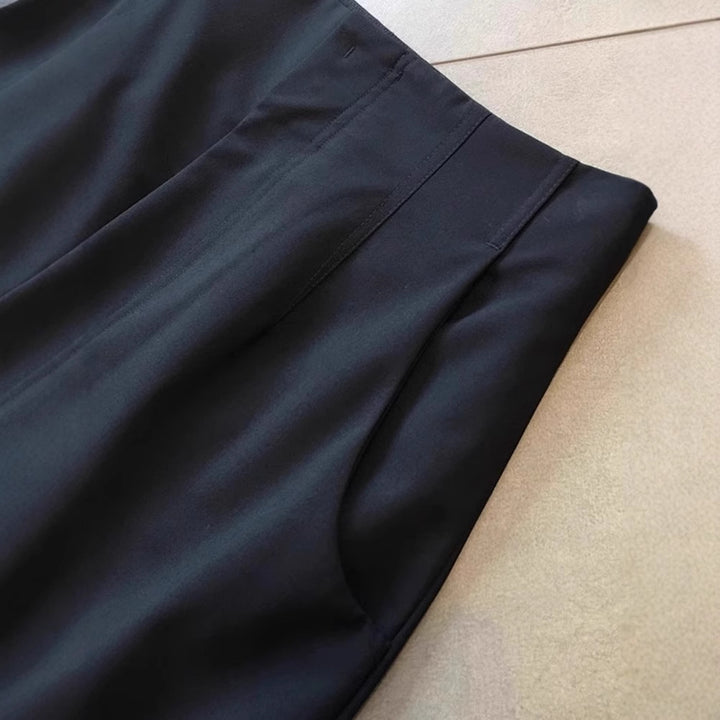 Women High-waisted wide Palazzo culottes with pressed crease and side pockets Mune Fashion