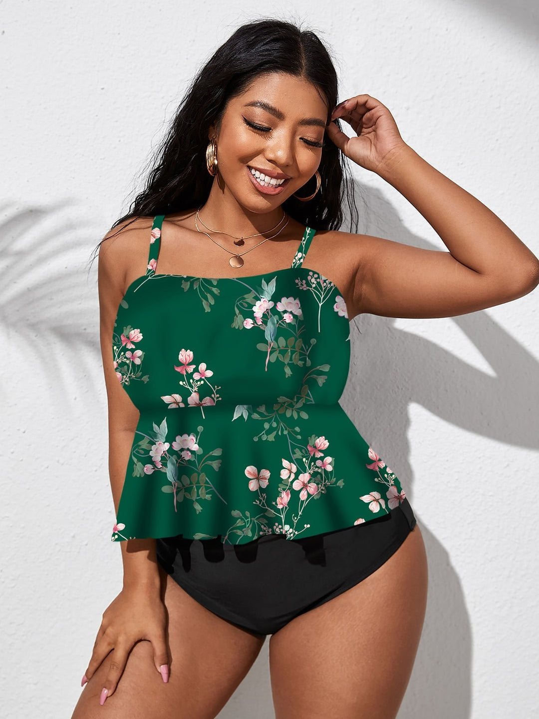 Damen Peplum-Badeoberteil mit floralem Design Echo Archiv