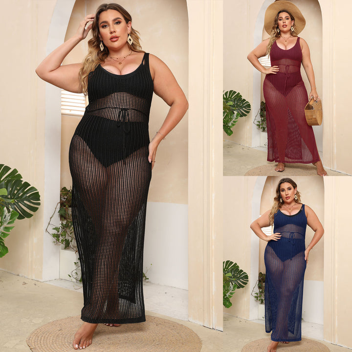 Women's transparent beach dress with side slits Mune Fashion