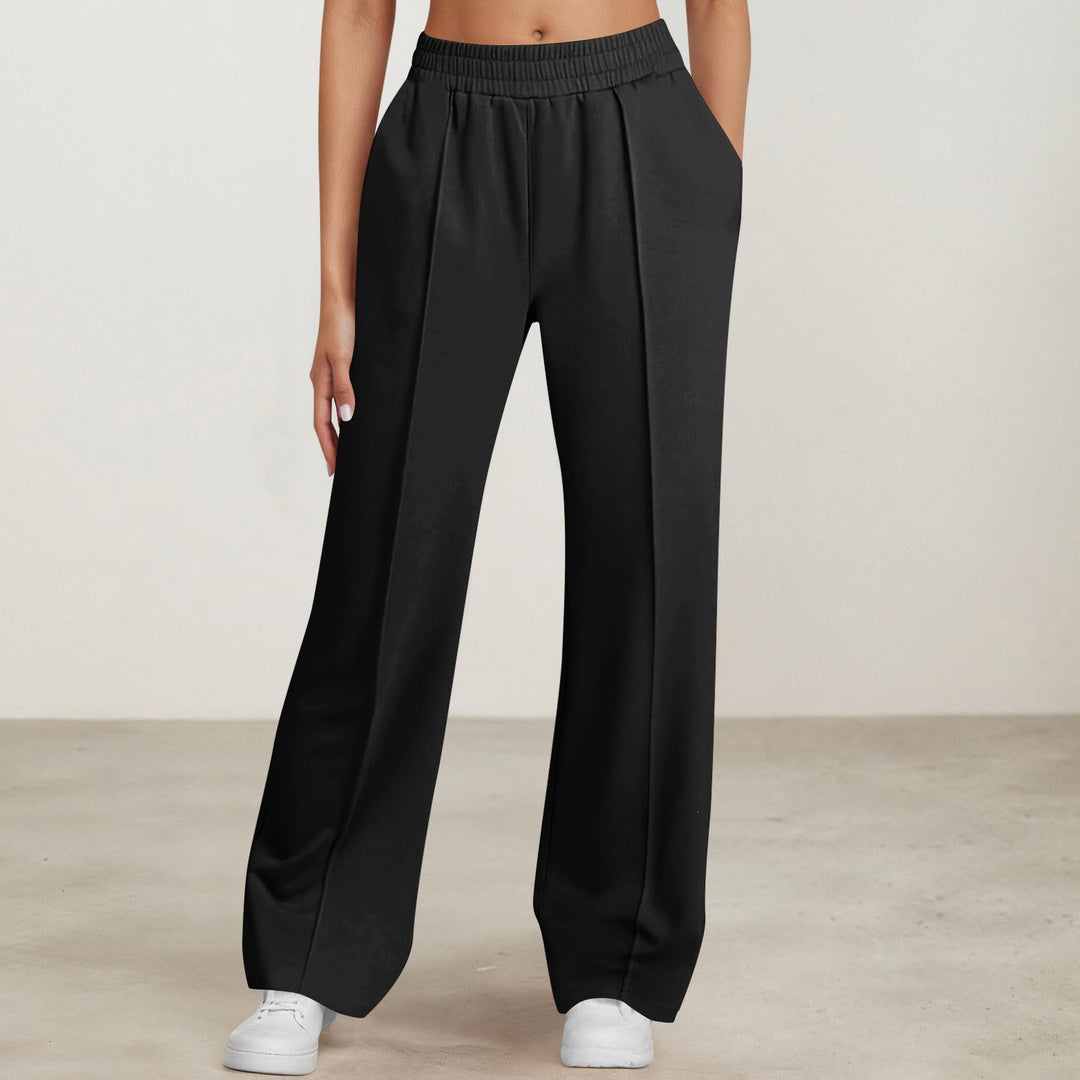 Women's elegant pleated trousers with high comfort waistband, crease and side inseam pockets Mune Fashion