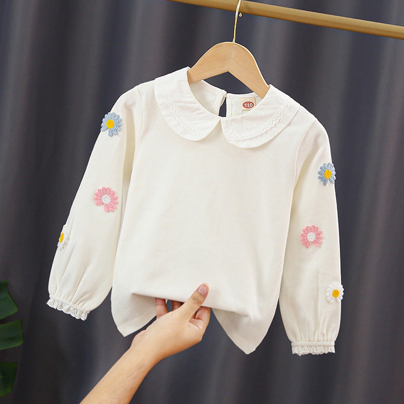 Girls sweatshirt with floral embroidery design Mune Fashion