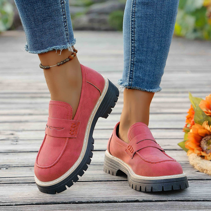 Men's robust penny loafers with distinctive profile sole, handcrafted decorative stitching, and padded comfort footbed Mune Fashion