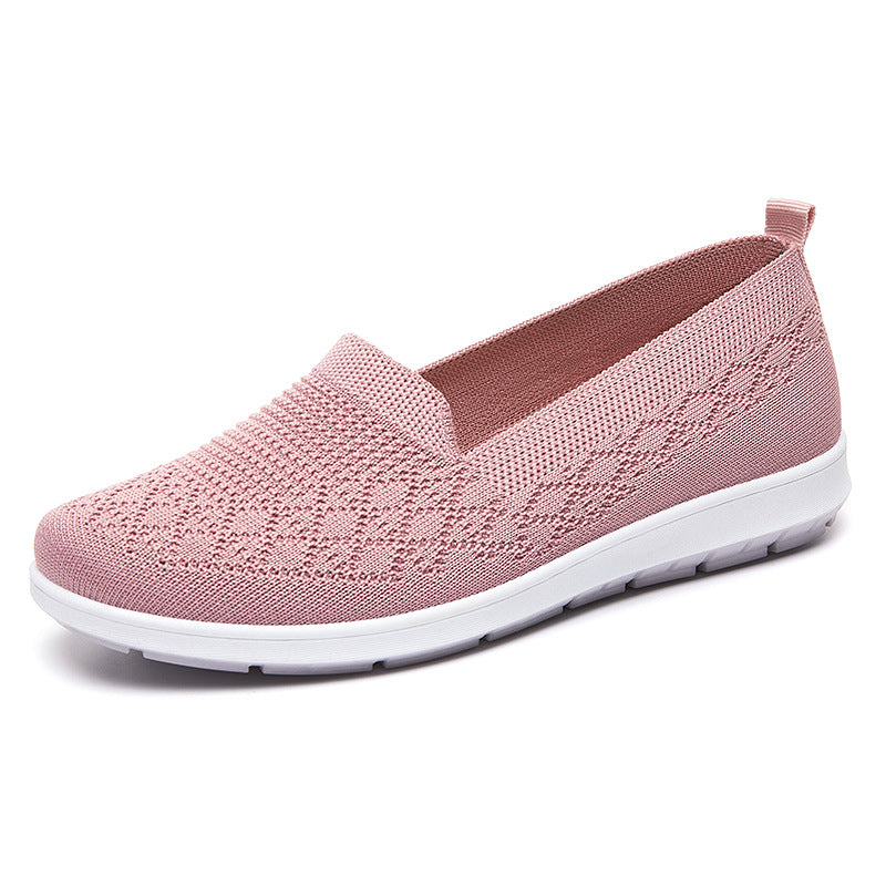 Women's lightweight knitted slip-on comfort walking sneaker with breathable 3D knit upper and flexible lightweight sole Mune Fashion