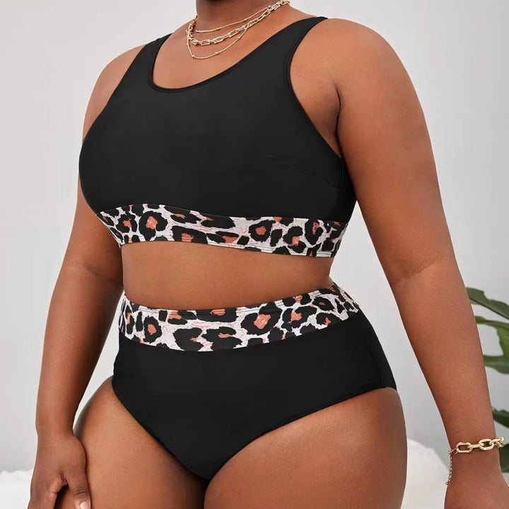 Ladies sporty high-cut bikini with leopard print Mune Fashion