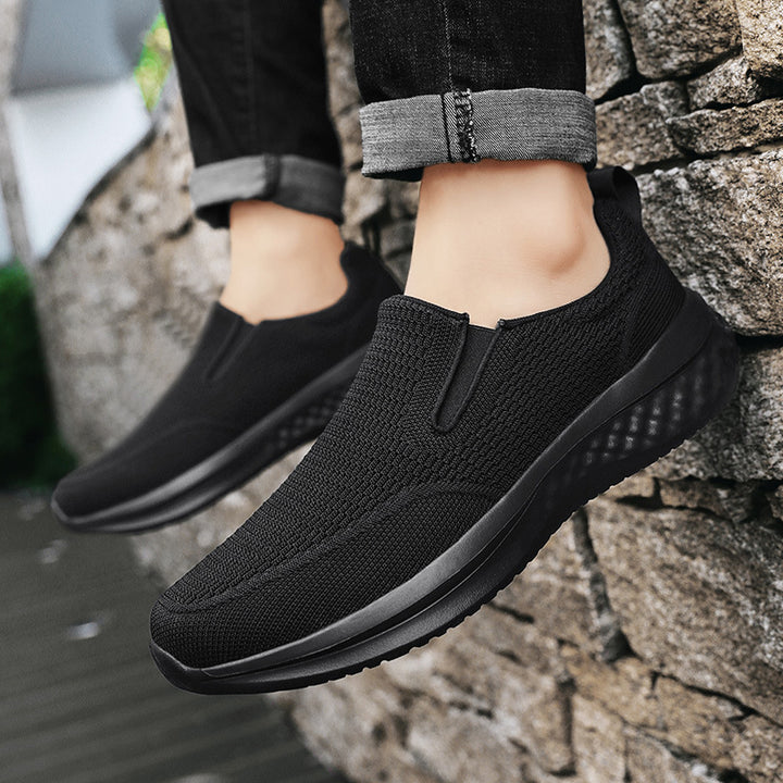 Unisex seamless slip-on sneakers with viscoelastic insole, flexible cushioning sole, and breathable knit upper Mune Fashion