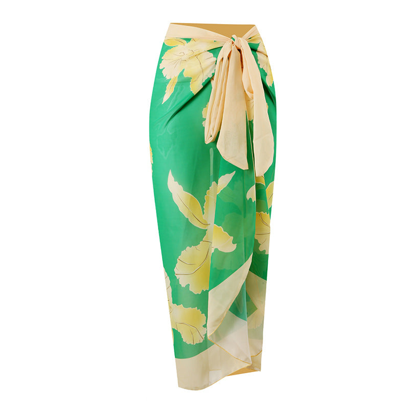 Women’s bikini set with asymmetric top and elegant wrap skirt Mune Fashion
