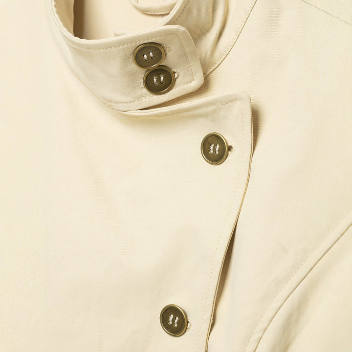 Women's short blazer with asymmetrical button placket and high standing collar Mune Fashion