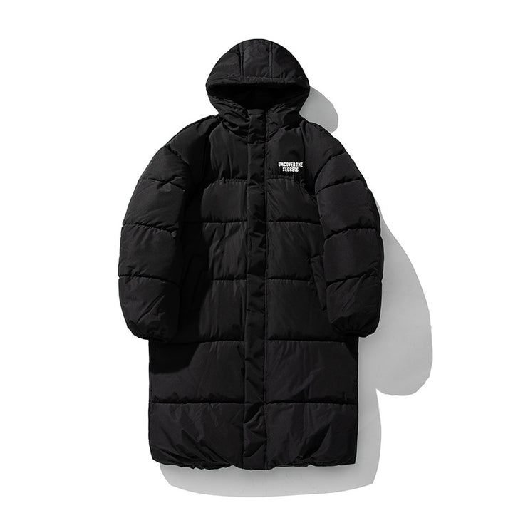 Unisex Padded Quilted Coat with Hood, Thermal Lining and Drawstring Hem Mune Fashion