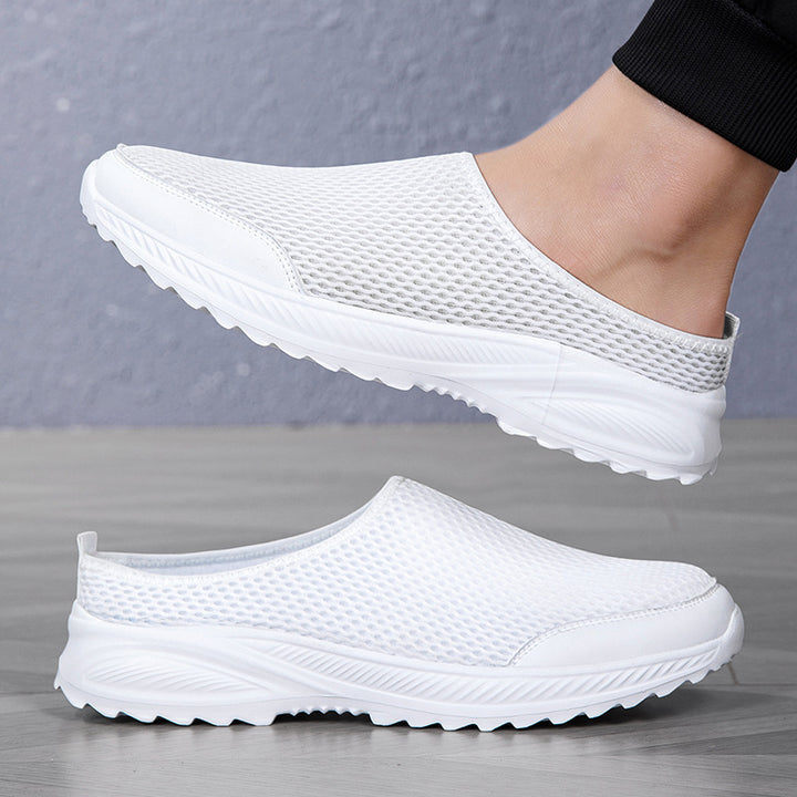 Unisex nan breathable mesh mule with grippy flex outsole and padded comfort insole Mune Fashion
