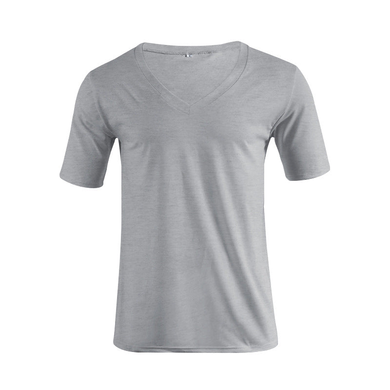 Men's V-neck T-shirt made of fine jersey with slim silhouette and flat seams Mune Fashion