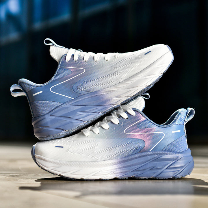 Unisex cushioned road running sneakers with reactive hollow core midsole and breathable mesh upper Mune Fashion