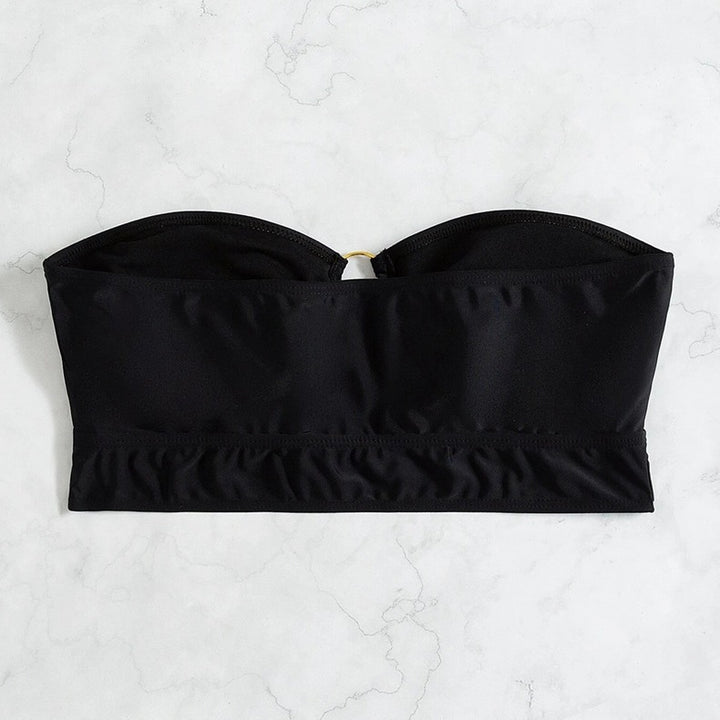 Women's bandeau bikini top with modern gold clasp Mune Fashion